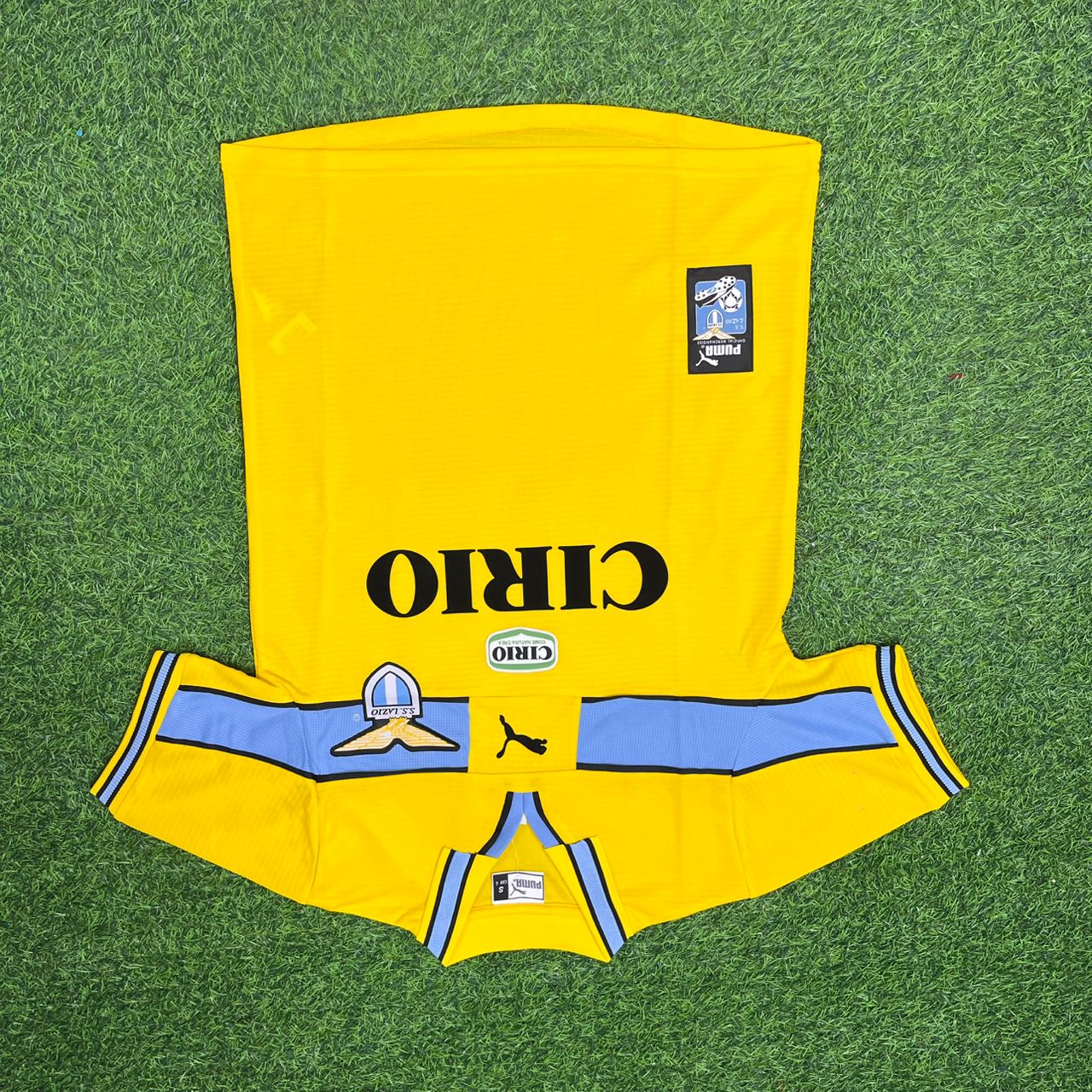 Hernán Crespo Lazio 1998-2000 Yellow Retro Football Jersey