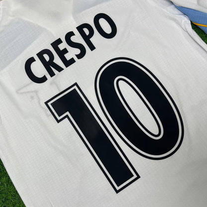 Hernan Crespo Lazio 1999 2000 White Long Sleeve Retro Football Jersey Kit