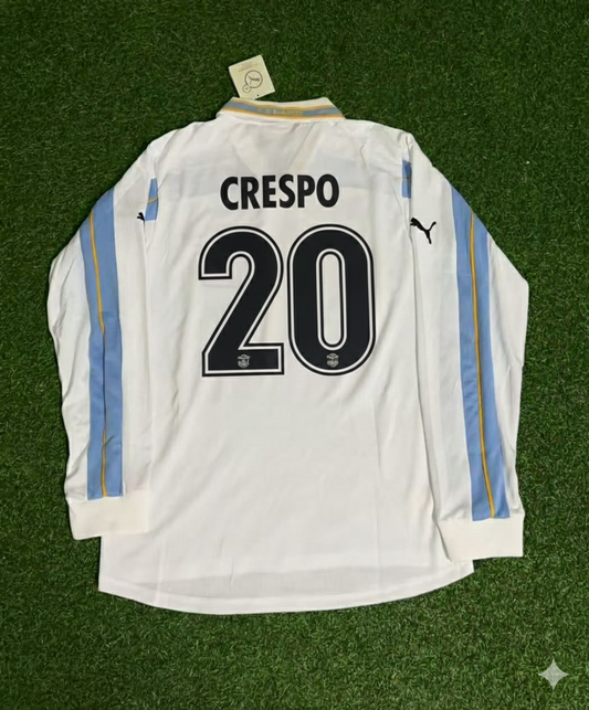 Hernan Crespo Lazio 1999 2000 White Long Sleeve Retro Football Jersey Kit