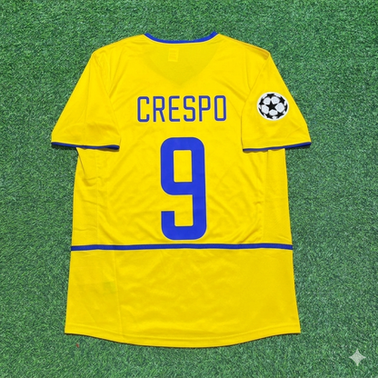 Hernan Crespo Inter Milan 2002-2003 Yellow Retro Football Jersey