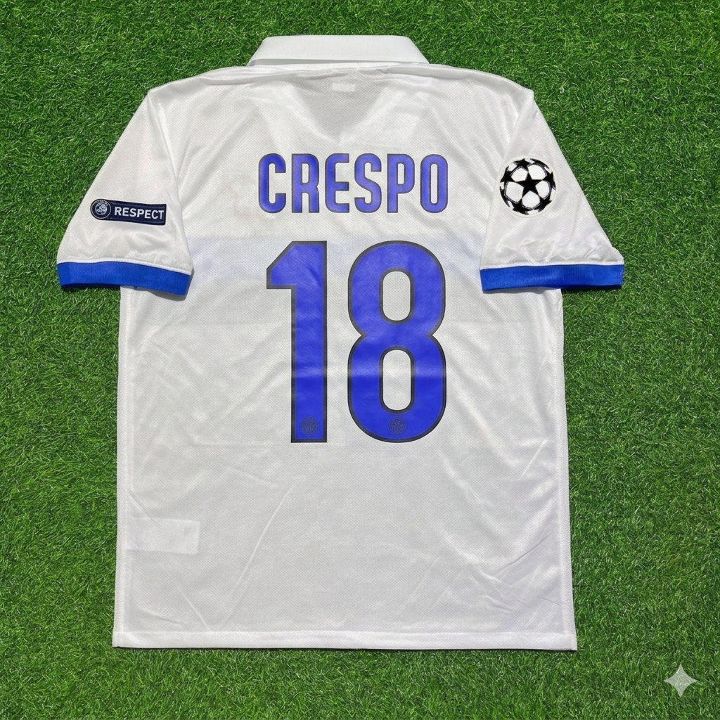 Hernan Crespo Inter 2009/2010 White Retro Football Jersey