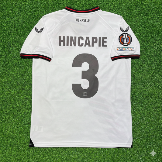 Piero Hincapié Bayer 04 Leverkusen 2024 Europa League Final Home Retro Football Jersey