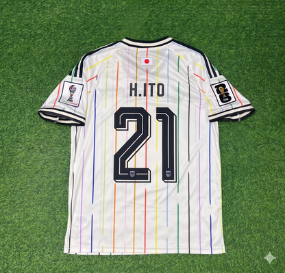 Hiroki Ito Japon Coupe du Monde 2026 Maillot de Foot Extérieur Blanc