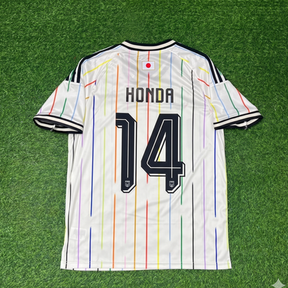 Keisuke Honda Japan Away White Football Jersey Trikot Maillot