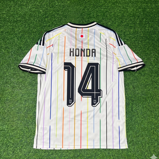 Keisuke Honda Japan Away White Football Jersey Trikot Maillot