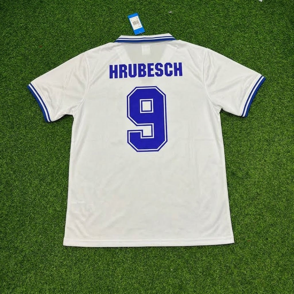 Horst Hrubesch #9 Hamburger SV 1979/80 Weißes Heimtrikot Retro Fußballtrikot