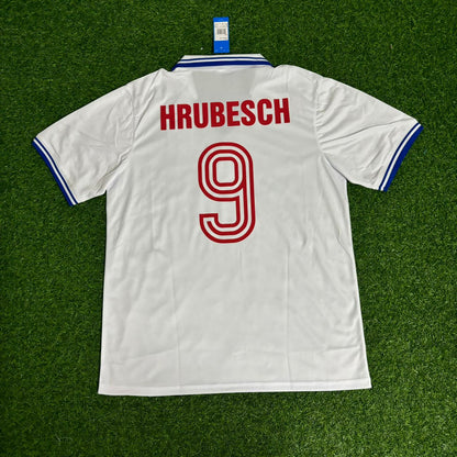 Horst Hrubesch Hamburger SV 1979/80 Weißes Heimtrikot Retro Fußballtrikot