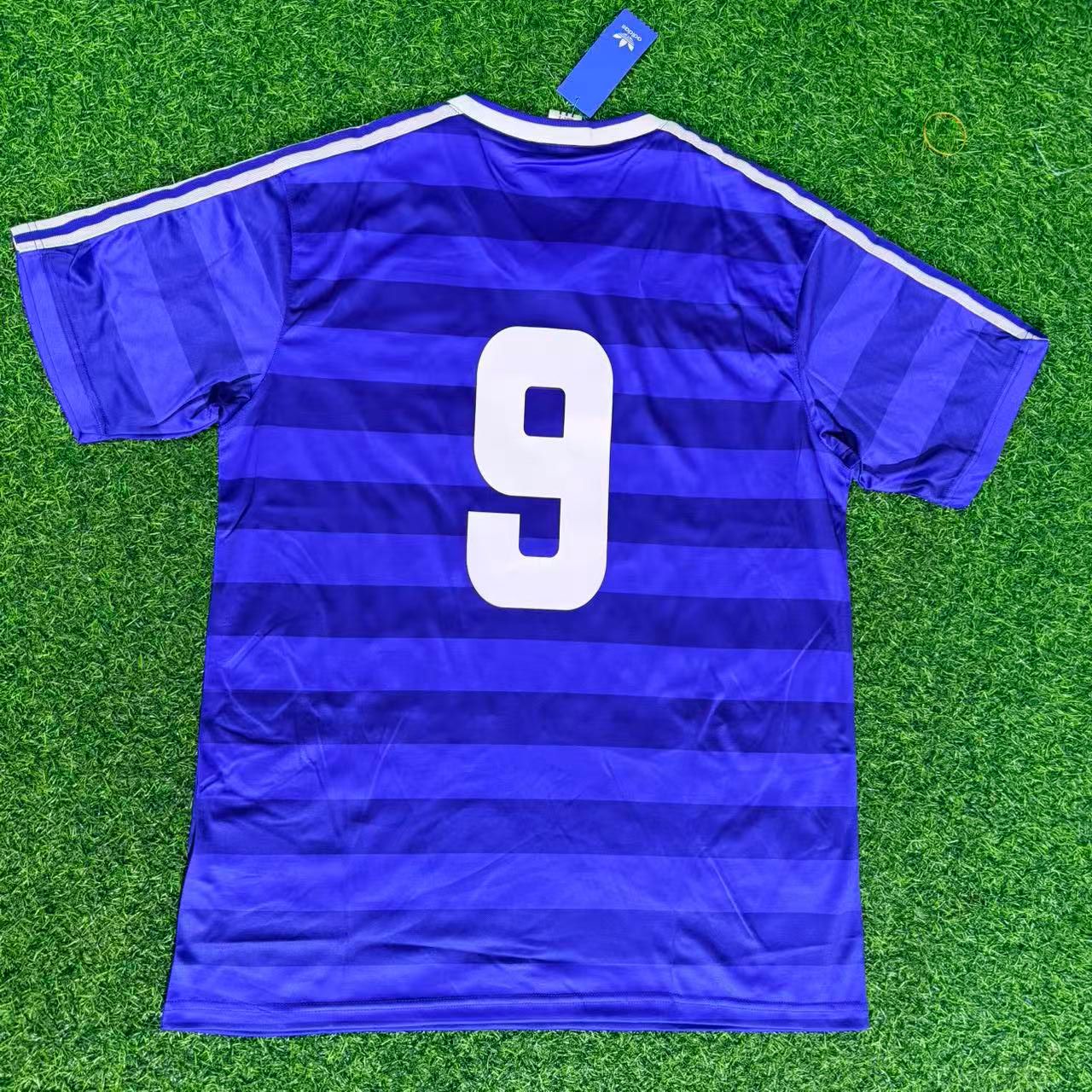 Horst Hrubesch Hamburger SV 1986 Blue Retro Home Football Jersey