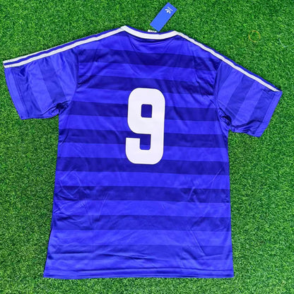 Horst Hrubesch Hamburger SV 1986 Blue Retro Home Football Jersey