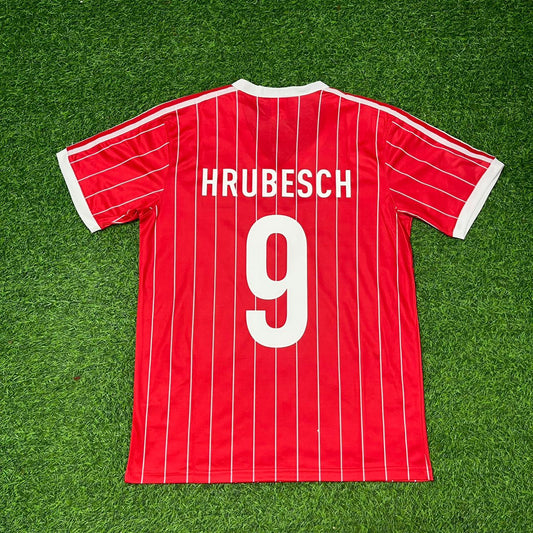 Horst Hrubesch Hamburger SV Rotes Heimtrikot Retro Fußballtrikot