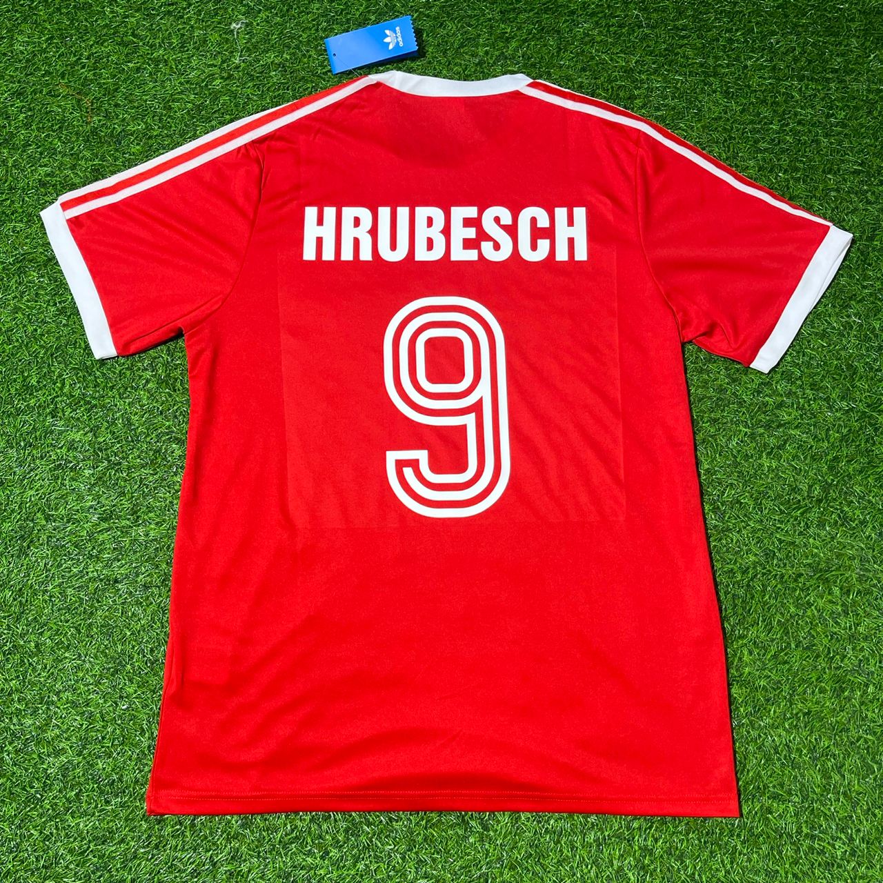 Horst Hrubesch Hamburger SV Rotes Heimtrikot Retro Fußballtrikot