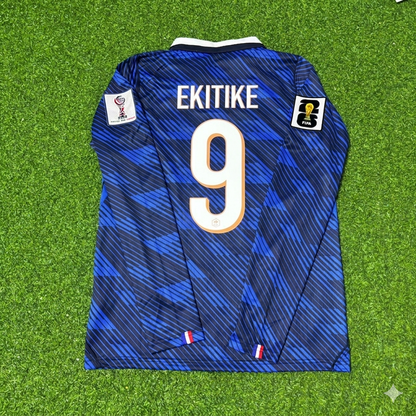 Hugo Ekitike #9 France 2026 World Cup Home Long Sleeve Football Jersey