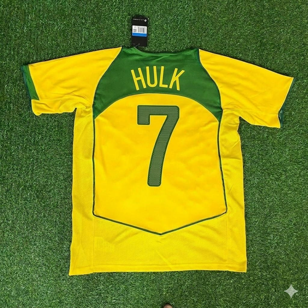 Hulk 7– Brazil Retro Kit Jersey – | Trikot | Maillot Soccer Shirt