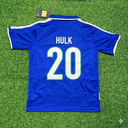 Hulk Brazil Blue Retro Football Jersey