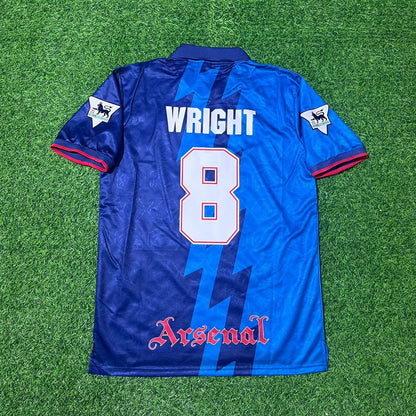 Ian Wright Arsenal 1995/96 Blue Retro Football Jersey Kit