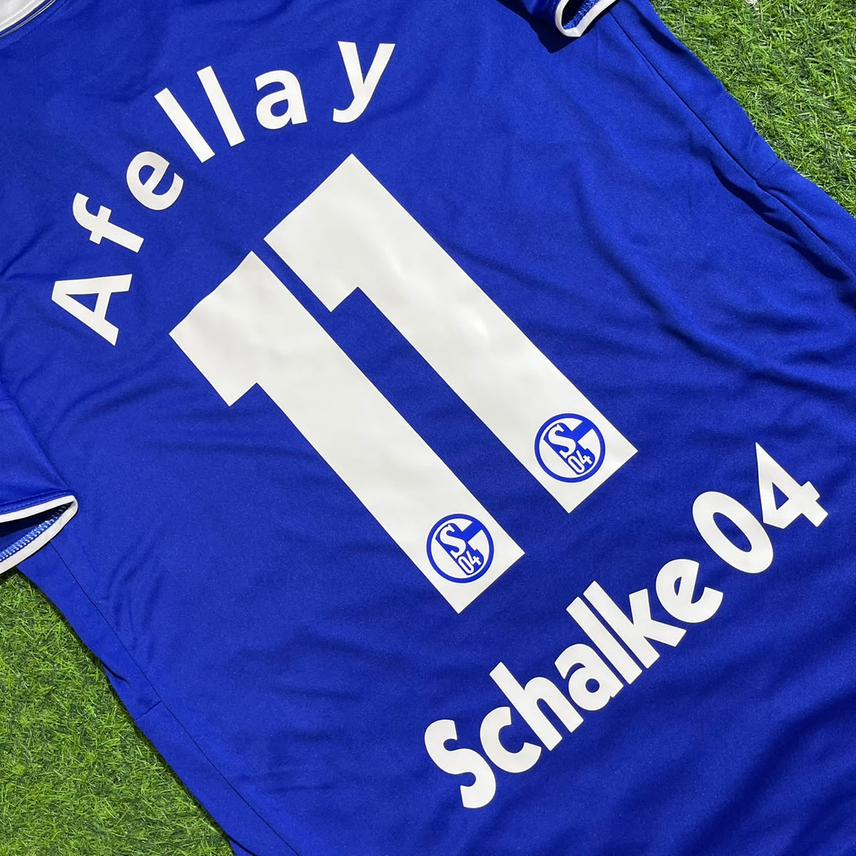 Ibrahim Afellay Schalke 04 2011-2012 Retro Football Jersey Trikot Maillot Soccer Shirt