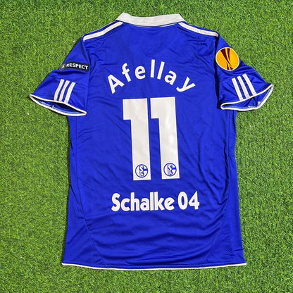 Ibrahim Afellay Schalke 04 2011-2012 Retro Football Jersey Trikot Maillot Soccer Shirt