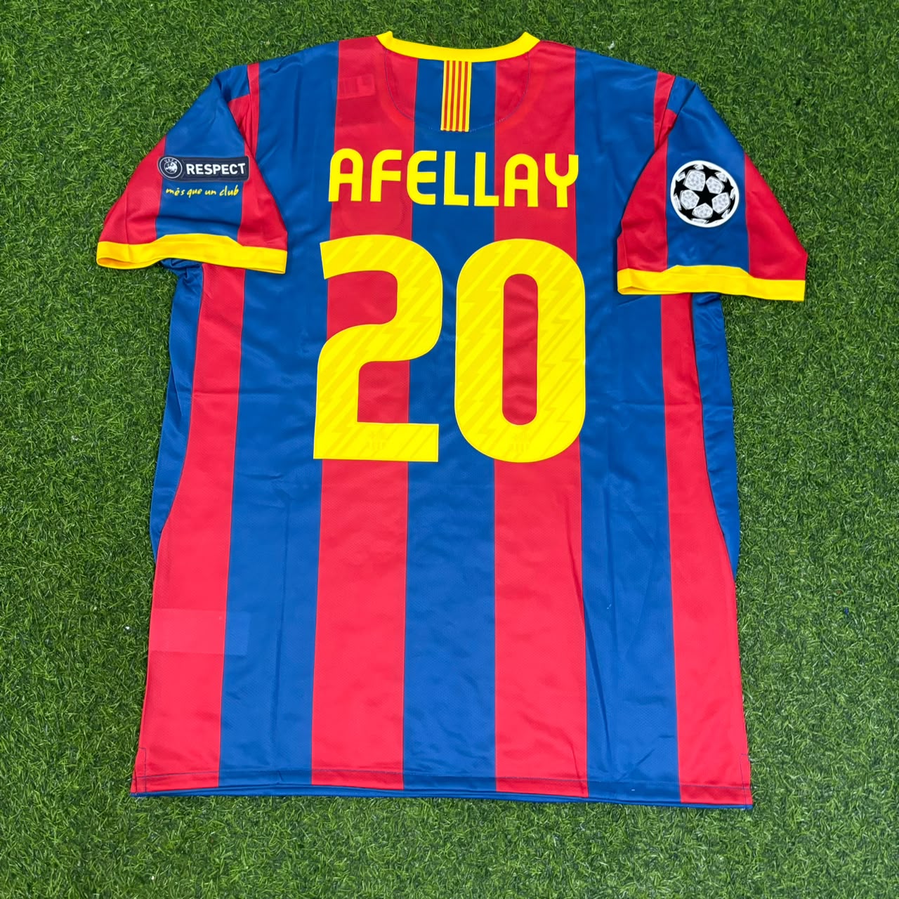 İbrahim Afellay 20- Barcelona 2011 London Final Jersey Trikot Maillot Soccer Shirt