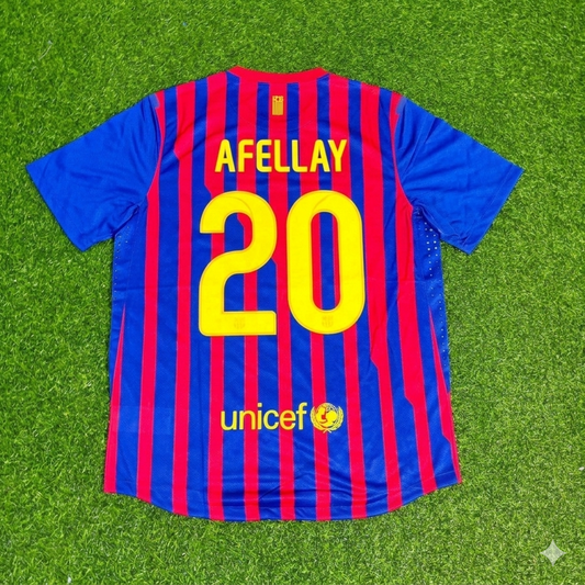 Ibrahim Afellay Barcelona 2011/2012 Retro Home Football Jersey
