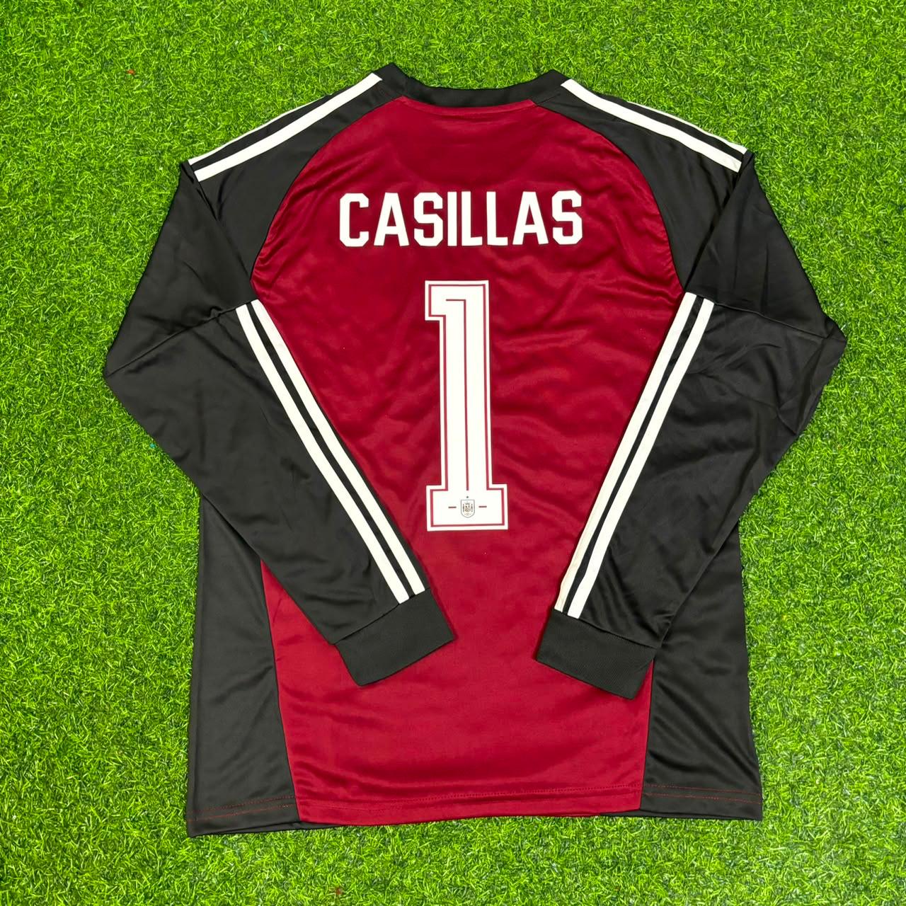 Iker Casillas Spain Final Retro Goalkeeper Jersey Trikot Camiseta Maillot Soccer Soccer Shirt