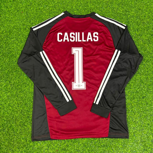 Iker Casillas Spain Final Retro Goalkeeper Jersey Trikot Camiseta Maillot Soccer Soccer Shirt