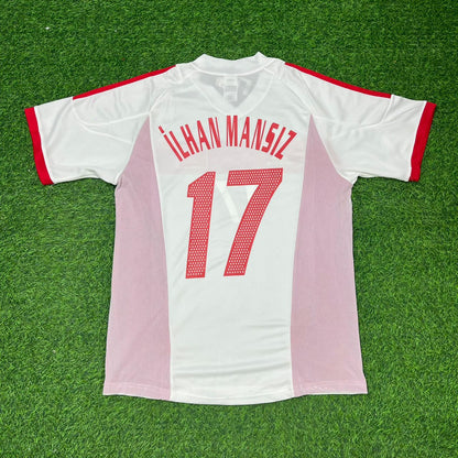 İlhan Mansız Türkiye 2002 World Cup White Retro Football Jersey