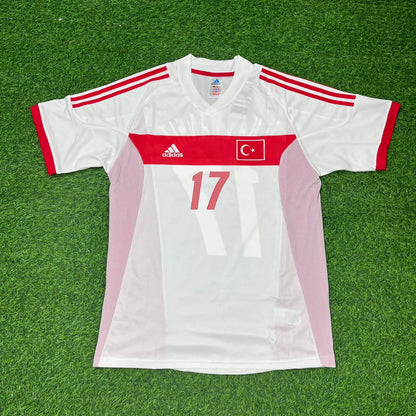 İlhan Mansız Türkiye 2002 World Cup White Retro Football Jersey