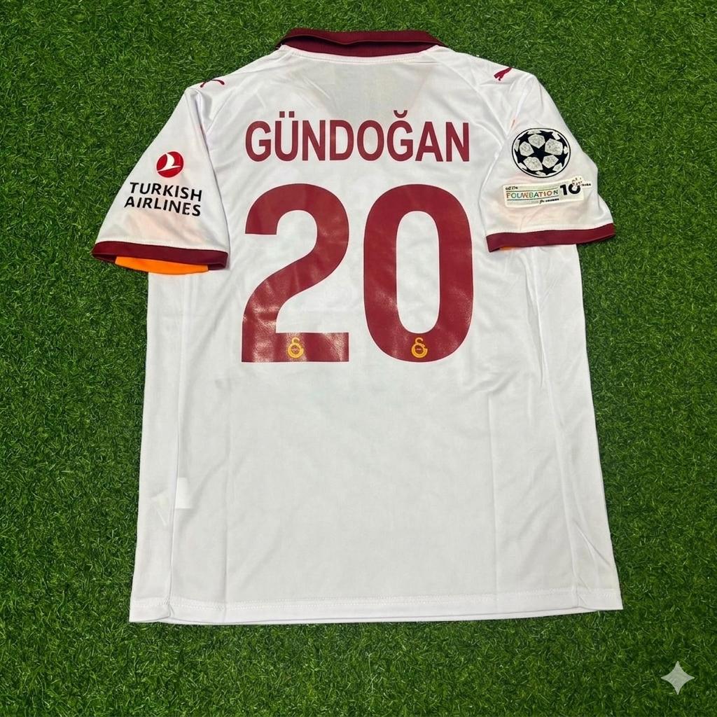 Ilkay Gundogan #20 Galatasaray 2025-2026 Away Champions League Jersey Trikot