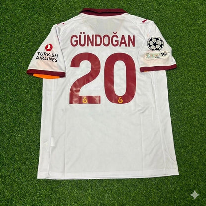 Ilkay Gundogan #20 Galatasaray 2025-2026 Away Champions League Jersey Trikot