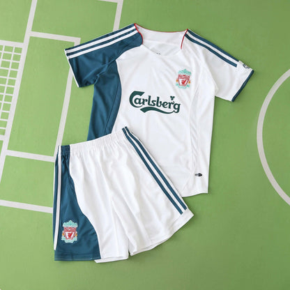 Liverpool 2006-07 Away Kids White Kids Jersey Kinder Trikot