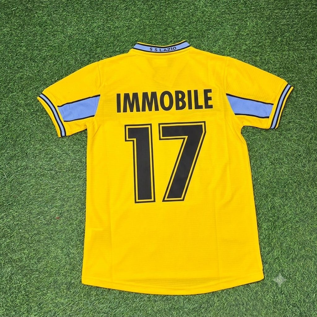 Ciro Immobile Lazio Yellow Retro Football Jersey