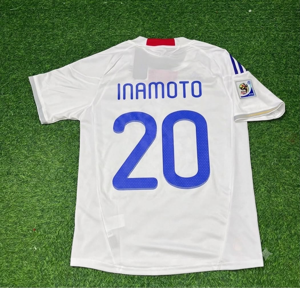 Junichi Inamoto Japan 2010 World Cup White Retro Football Jersey