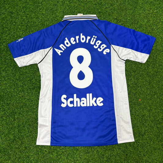 Ingo Anderbrügge FC Schalke 04 1999/2000 Blaues Heimtrikot Retro Fußballtrikot