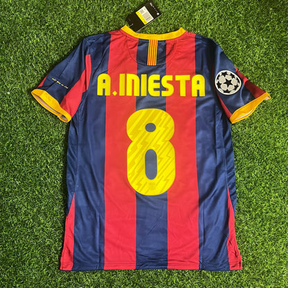 Andrés Iniesta 8 - FC Barcelona 2010 Home Blue Red Kit Jersey Trikot Maillot