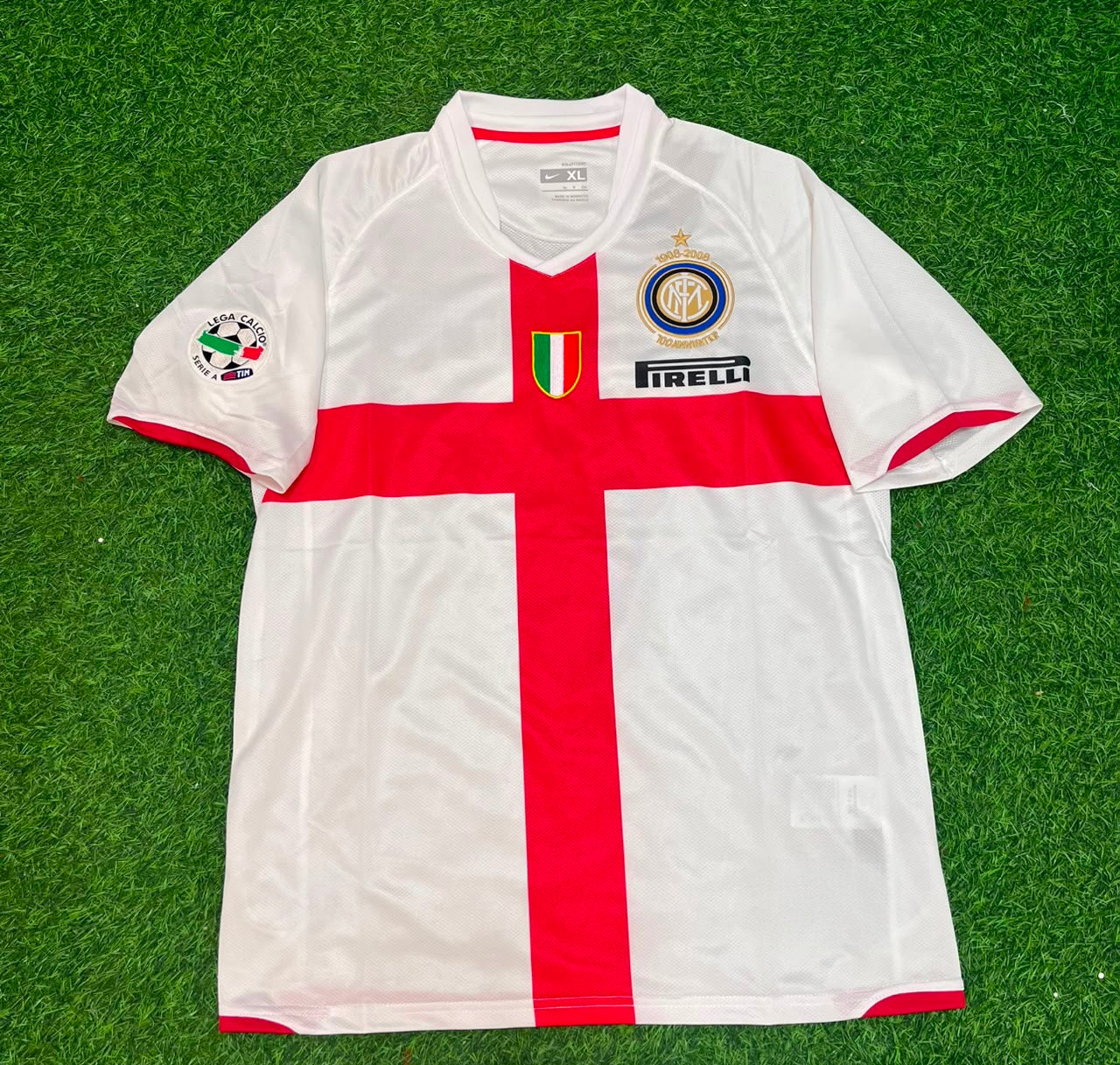 Inter 2007- 2008 Season Away White Red Retro Jersey Trikot Maillot Maglia Soccer Shirt