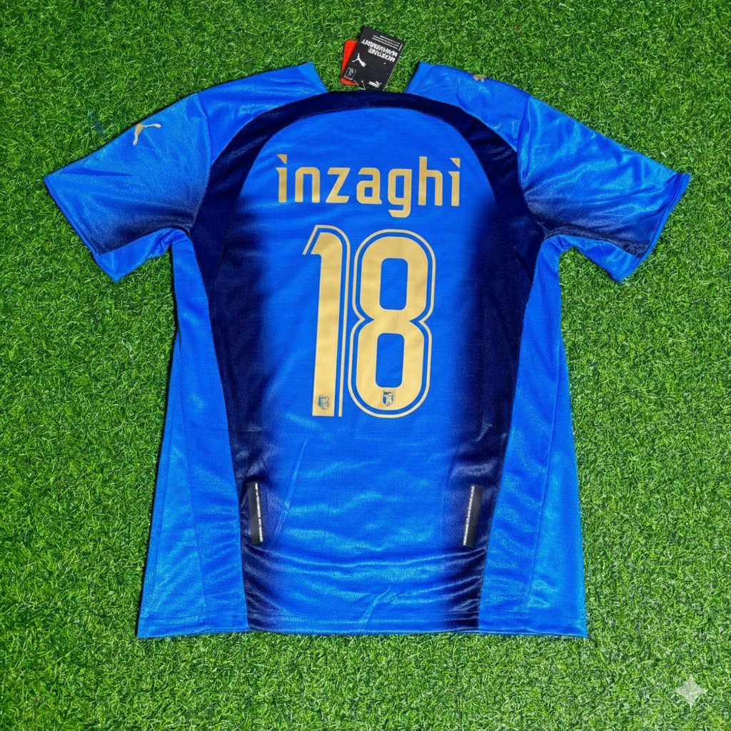 Filippo Inzaghi 18 - Italy 2006 World Cup Final Retro Jersey Maillot Trikot Maglia Soccer Shirt