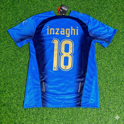 Filippo Inzaghi 18 - Italy 2006 World Cup Final Retro Jersey Maillot Trikot Maglia Soccer Shirt