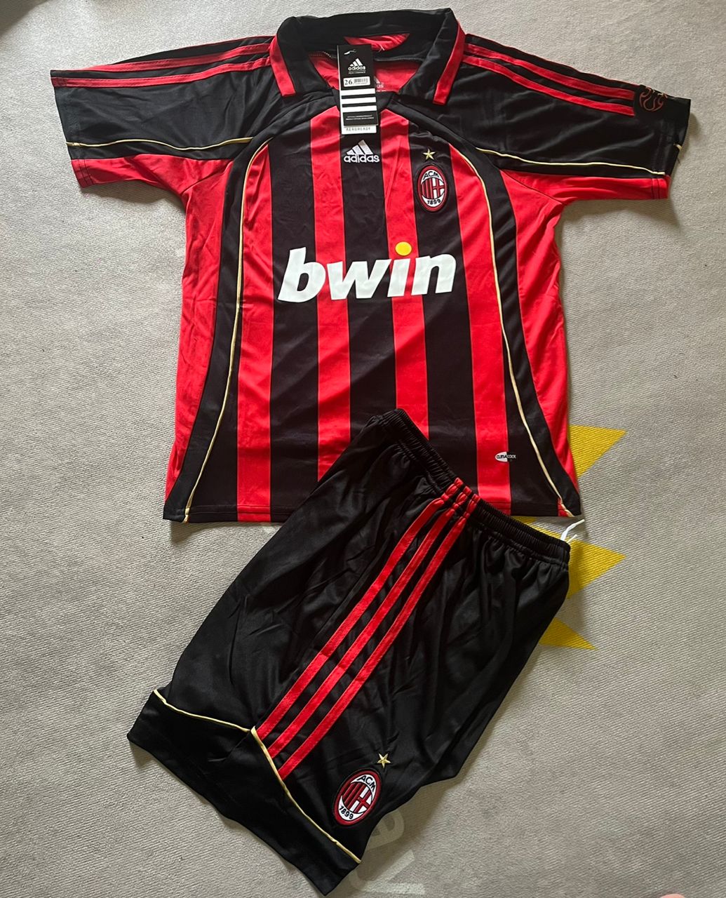 Filippo Inzaghi AC Milan 2007 Kids Children Home Retro Jersey