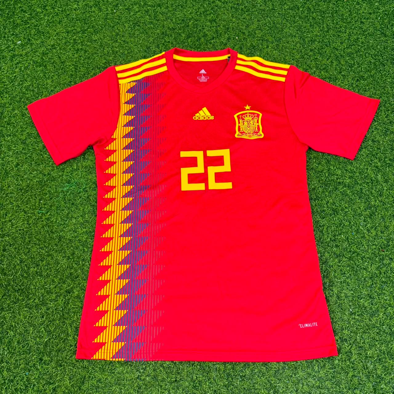 Isco #22 Spain 2018 World Cup Home Football Jersey