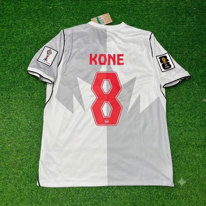 Ismaël Koné #8 Canada 2026 World Cup Away White Football Jersey