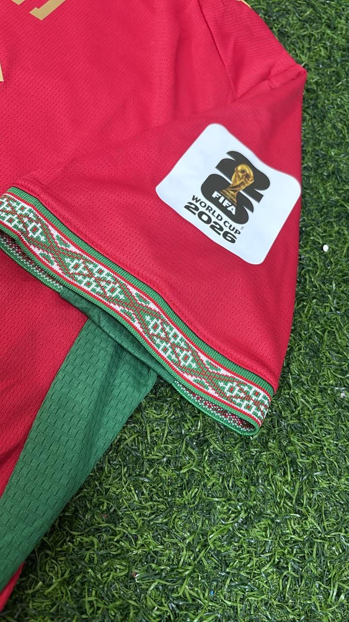 Ismael Saibari Morocco 2026 World Cup Home Red Football Jersey