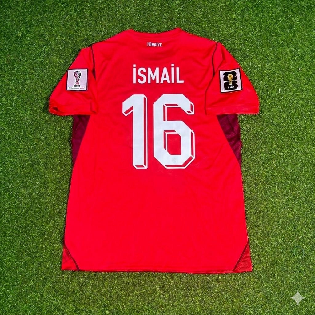 İsmail Yüksek #16 Turkey Türkiye - World Cup 2026 - Home Red - Jersey Trikot - Maillot Maglia