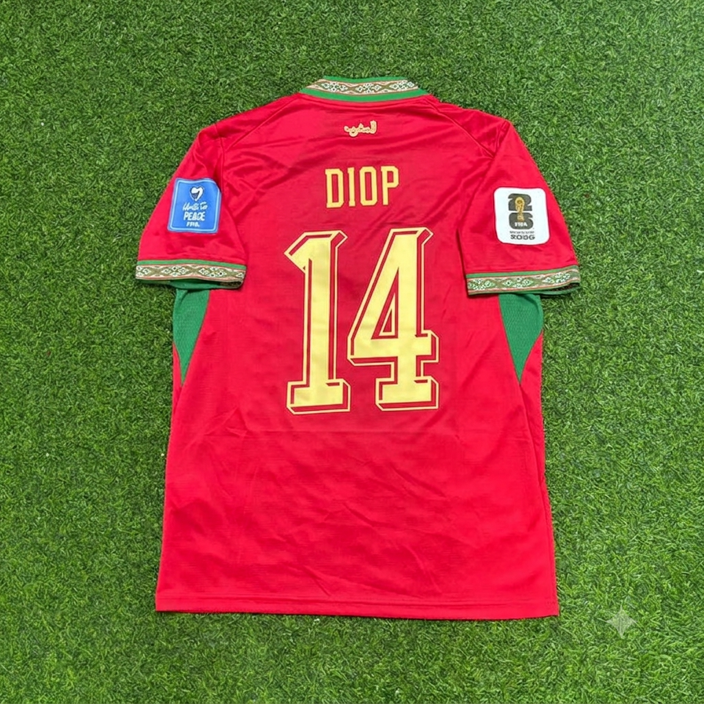 Issa Diop Morocco 2026 World Cup Home Red Football Jersey