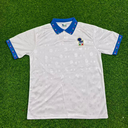 Italy 1994 Maglia Away White Retro Soccer Jersey Football Trikot