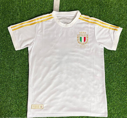 Italy White Anniversary Kit Jersey Trikot Maillot Soccer Shirt