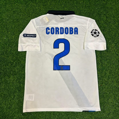 Iván Córdoba #2 Inter 2011/2012 White Away Jersey Trikot Maillot Maglia Soccer Shirt