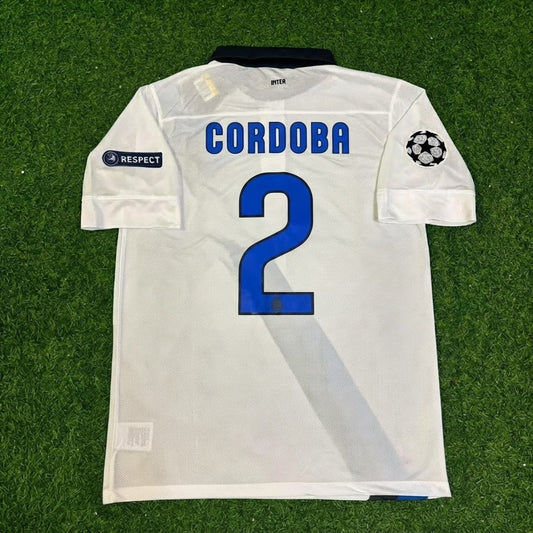 Iván Córdoba #2 Inter 2011/2012 White Away Jersey Trikot Maillot Maglia Soccer Shirt