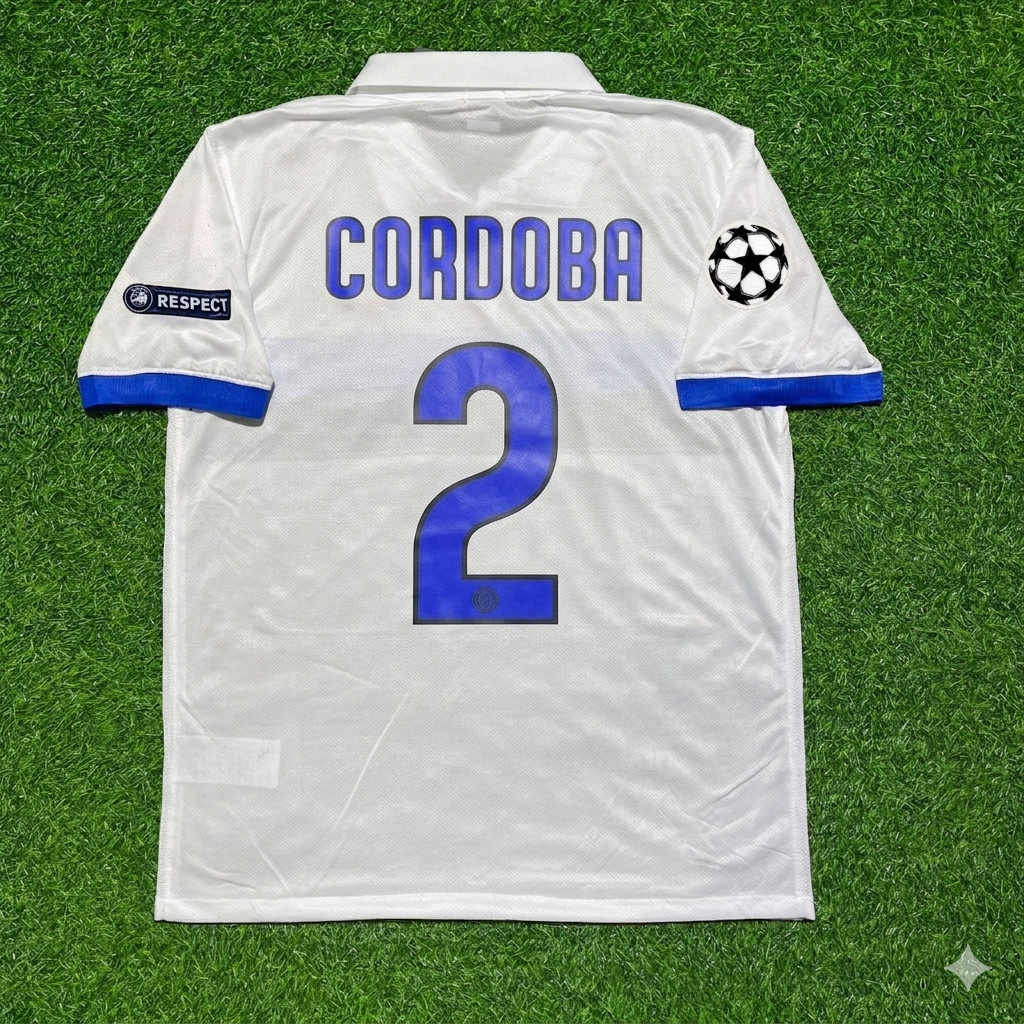 Ivan Cordoba Inter 2009/2010 White Retro Football Jersey