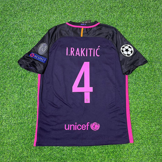 Ivan Rakitic 2014/15 Retro Black Pink Jersey Maillot Trikot Maglia