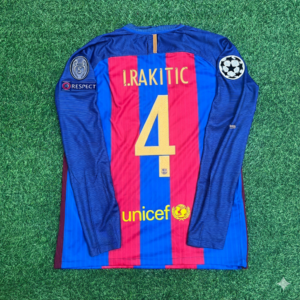 Ivan Rakitić Barcelona 2016 Home Football Jersey Kit